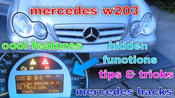 Mercedes C Klasse W203 Kennzeichenbeleuchtung wechseln Birne GERMAN 