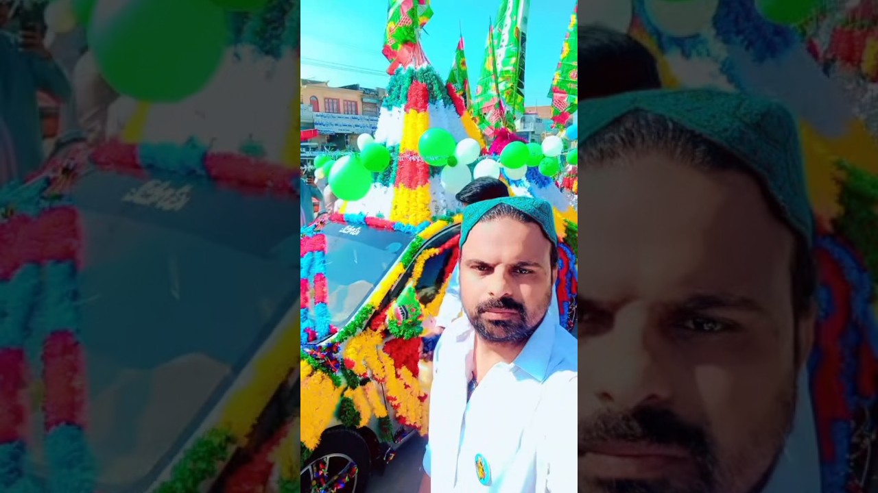 Beautiful car decoration on 12 rabiawal jashan Eid Milad un Nabi jaloos #shortvideo #viralvideo