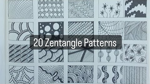 20 Easy Zentangle Patterns | Zentangle Art for Beginners | Doodle Patterns | Mandala Patterns