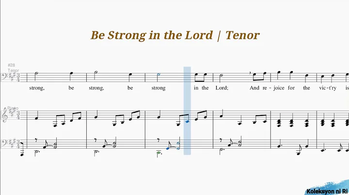 Be Strong in the Lord | Tenor | Piano