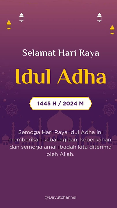 SELAMAT HARI RAYA IDUL ADHA | Kata-kata Motivasi Bijak #takbiranmerdu #takbiranterbaru