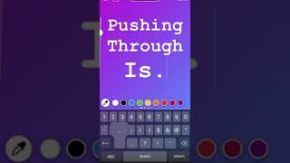 What does it mean to Push Through?