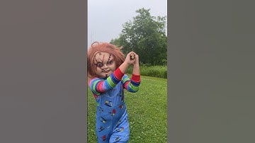 ATTACKED BY CHUCKY !!#chucky #chuckydoll #goodguydollchucky #chuckydolls #haunteddolls #shorts