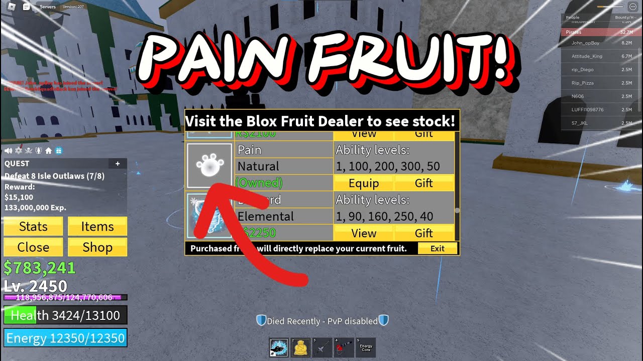 Pain, Blox Fruits Wiki