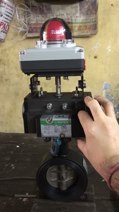PNEUMATIC BUTTERFLY VALVE WITH ROTEX NAMUR SOLENOID VALVE