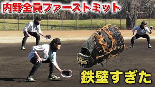 内野全員がファーストミット鉄壁の守備になった。