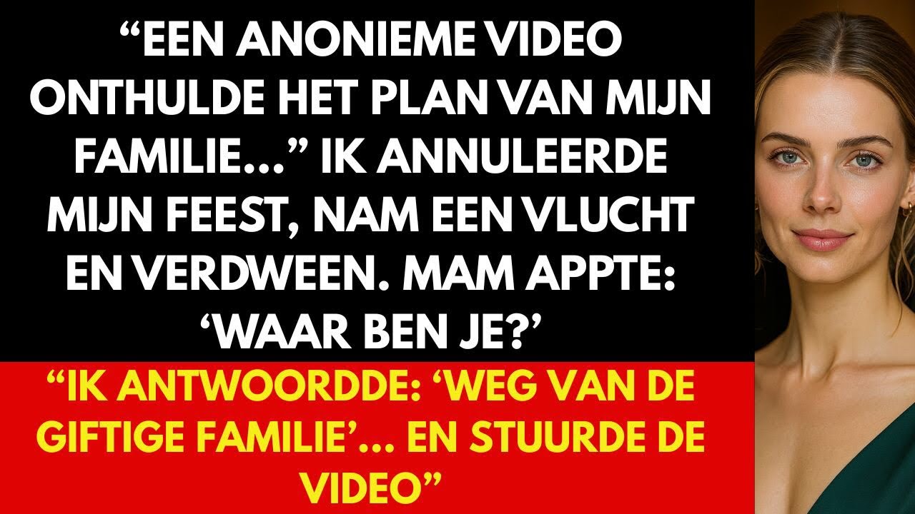 “Een anonieme video onthulde het geheim van mijn familie — ik annuleerde direct mijn feest.”