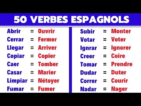 Les 50 verbes les plus utilisés en espagnol |  espagnol facile et rapide  pour les débutants