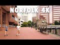 Downtown Norfolk Virginia Walking Tour 2023 4K
