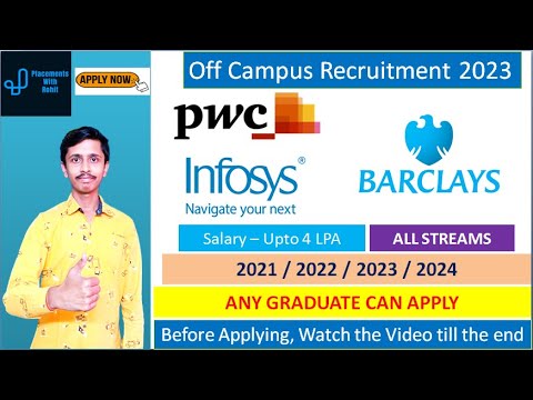 Infosys Recruitment 2023 | PWC Recruitment 2023 | Barclays Hiring 2023 | Infosys Hiring| Internships