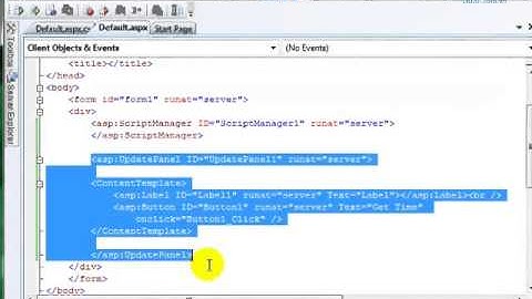 Sử dụng Update Panel và Update Progress trong Ajax Extension Asp net
