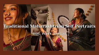 Maharashtrian Photoshoot | Self Portraits BTS | Gudi Padwa special video ✨