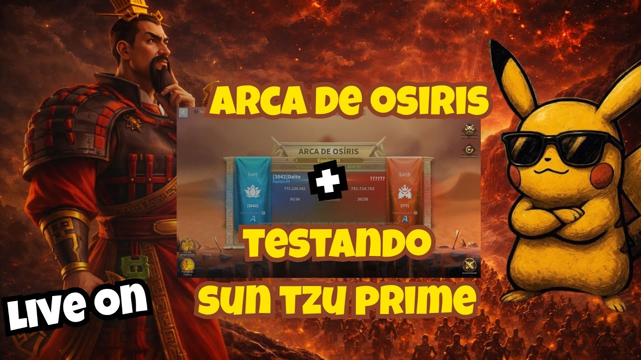 🔴LIVE | ARCA DE OSIRIS + testando SUN TZU PRIME