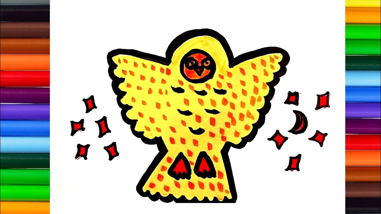 Owl Drawing, Painting and Coloring for kid's & toddlers | how to draw Owl Drawing