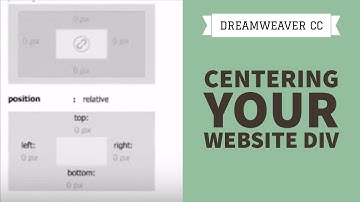 Centering your website div in Dreamweaver CC [24/34]