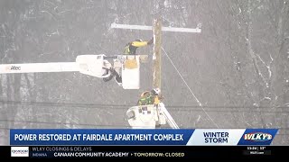 'We're stuck here': Fairdale residents without power for hours at apartment complex