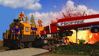 Realistic Train DLC vs Cars 😱 Teardown