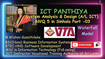 System Analysis & Design in Sinhala Part 03  Waterfall  Model  ICT Panthiya