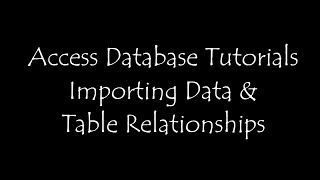 Scenario Importing Data