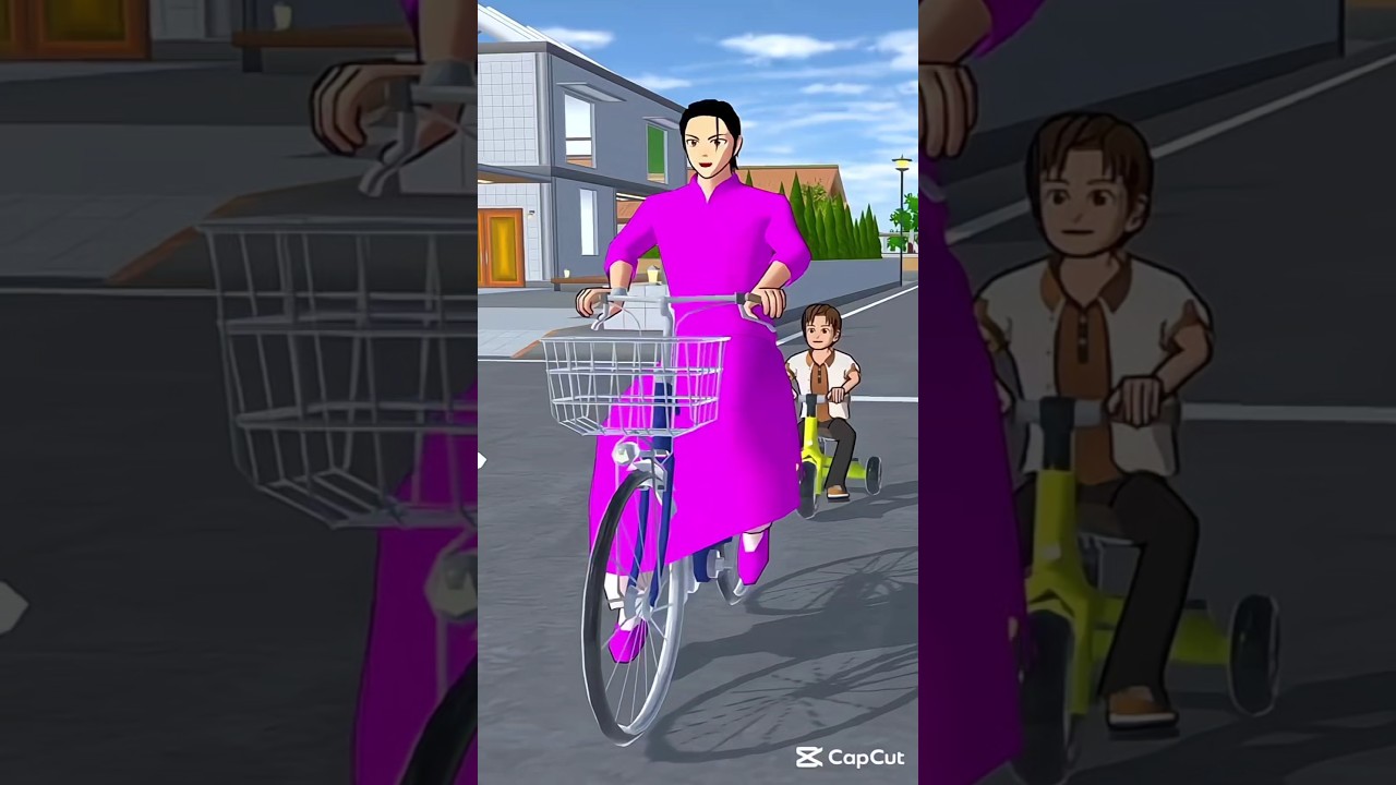 Hilarious Sakura School Bike Crash😂🚲|Dad & Son Funny Moment #funnykids #comedyshorts #ssc #cutekids