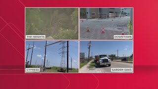 KHOU 11 coverage of storm recovery, Monday, May 20 at noon