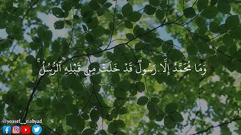 ﴿ وما محمد إلا رسول قد خلت من قبله الرسل ﴾ سورة آل عمران الآيه 144 / القارئ ناصر القطامي