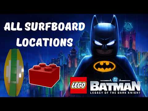 All 5 Surfboard and 1 Red Brick Locations in New Beginnings | LEGO Batman: Legacy of the Dark Knight