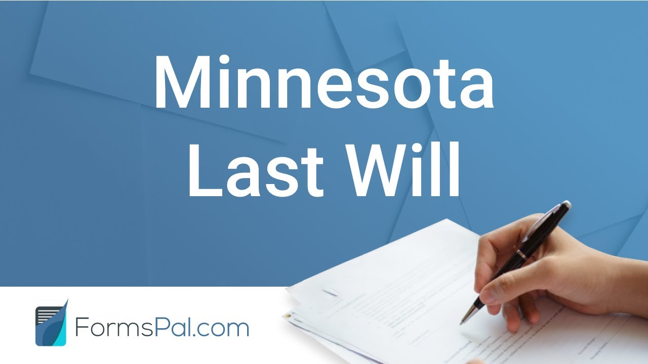 Fillable Minnesota Last Will And Testament Form Free Formspal