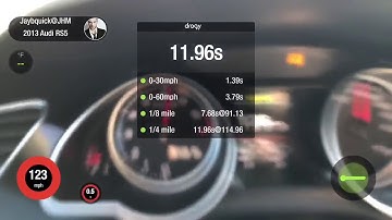 JHM Audi B8 RS5 Runs 11.96@114.96 on 91 Octane!  - NATURALLY ASPIRATED - Dragy