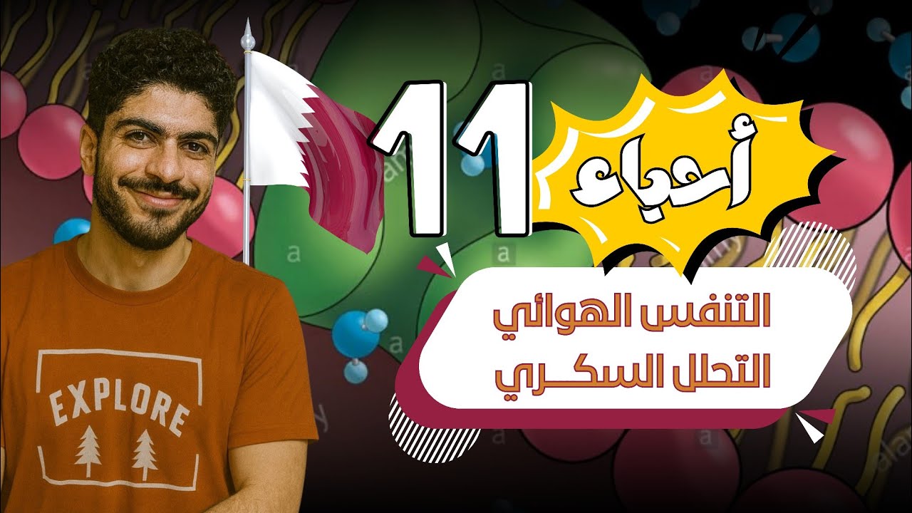 أحياء منهج قطر🔥 التنفس الهوائي | التحلل السكري | أهم حصة في الدرس| شرح مبسّط يفهمك 100%🔥