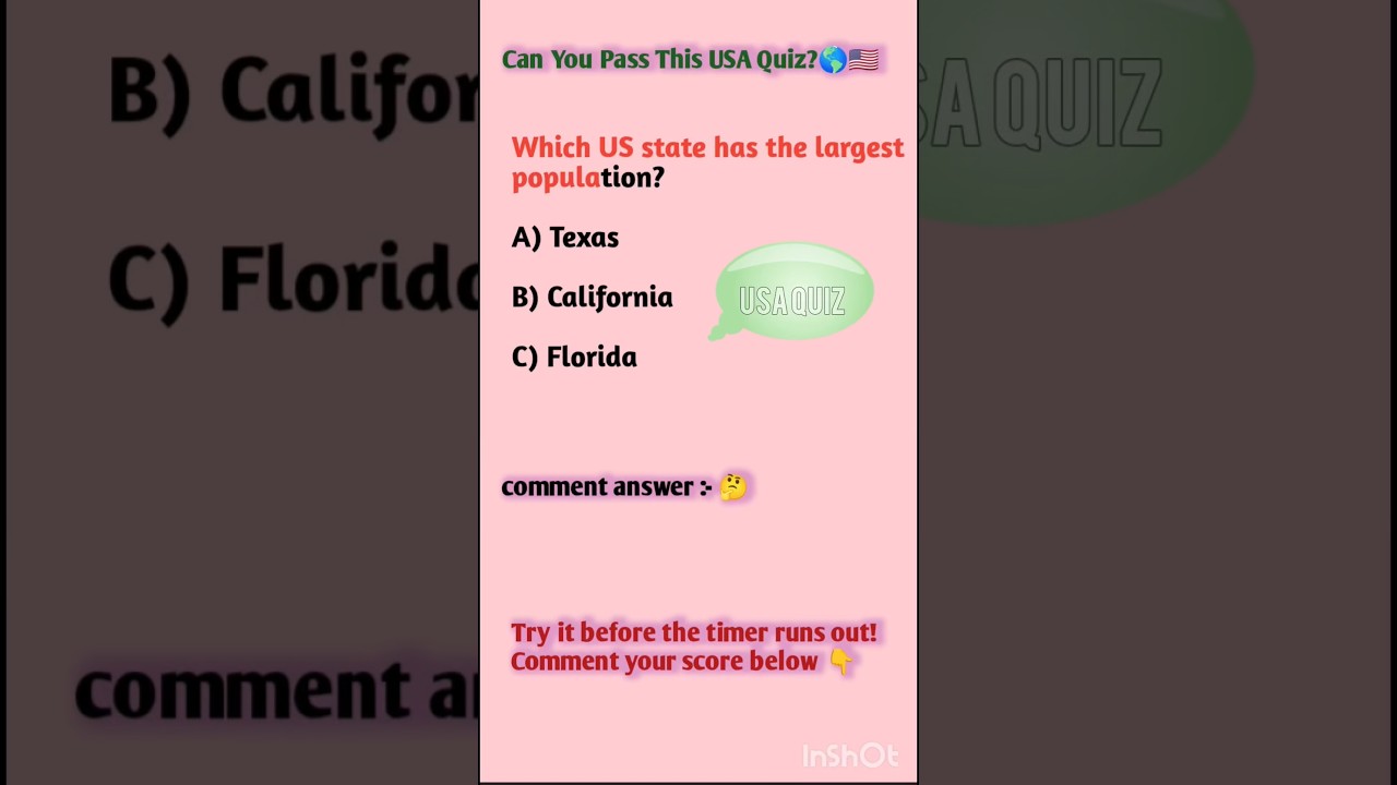 Which US State Has the Largest Population? 🇺🇸 