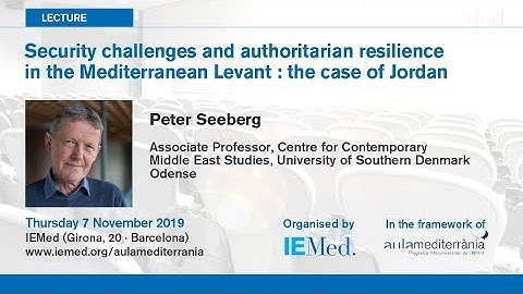 Security challenges and authoritarian resilience in the Mediterranean Levant : the case of Jordan