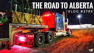 THE ROAD TO ALBERTA | My Trucking Life | Vlog #2785