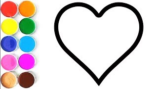How To Draw Hearts For Kids Fun Coloring For Toddlers Rainbow Colors