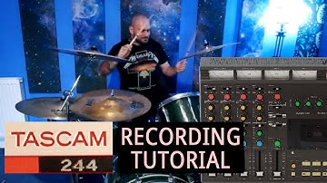 Record & Bounce Mono Drums with 3 cheap mics + Portastudio | Tascam 244 tutorial part 1