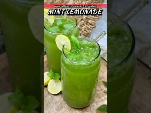 Refreshing MINT LEMONADE||Easy Summer Cooler Recipe In Just 5 Minutes||Summer Drink#shorts#lemonade