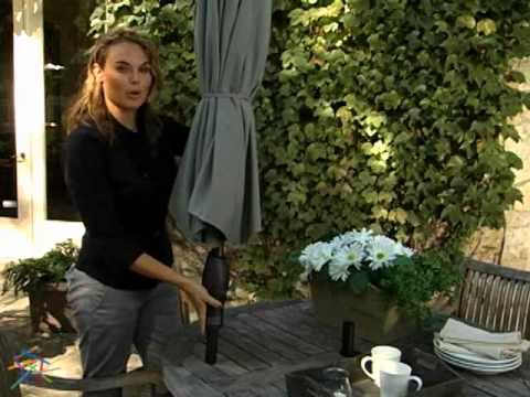 Coral Coast 9 ftDeluxe Auto Tilt Patio Umbrella - Product Review Video