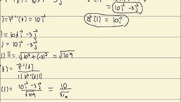 Calculus III: Tangent Vectors and Normal Vectors