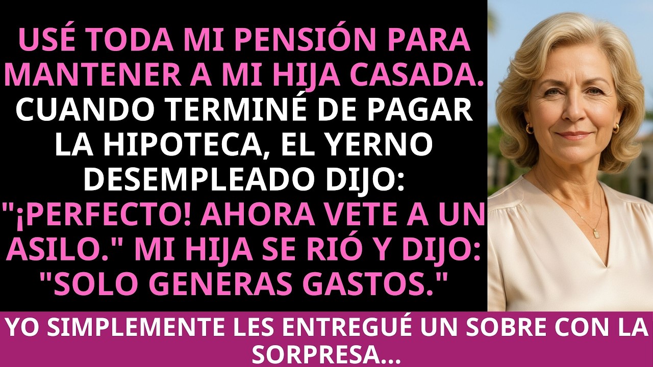 Usé toda mi pensión para mantener a mi hija casada. Cuando terminé de pagar la hipoteca, el yerno...