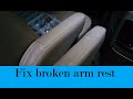 How to fix Ford Econoline arm rest.  Ford E-150 seat arm rest fix.  Broken E-350 arm rest repair.