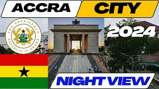Accra Airport City Skyline at Night: A Magical Journey through Ghana’s Modern Cityscape 🇬🇭 #ghana