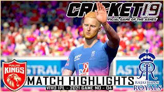 RR vs PBKS (KXIP) - Match Highlights | Vivo IPL  - 2021 Game No - 04 | Cricket 19 | #RRvsPBKS screenshot 5