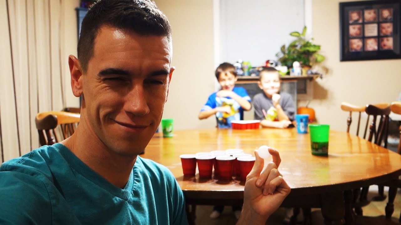 BEER PONG WITH THE KIDDOS! YouTube