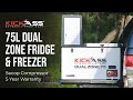 KickAss Portable 75L Dual Zone Camping Fridge Freezer