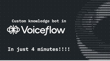 Create your OWN an AI knowledge base chatbot in 4 MINUTES in Voiceflow!
