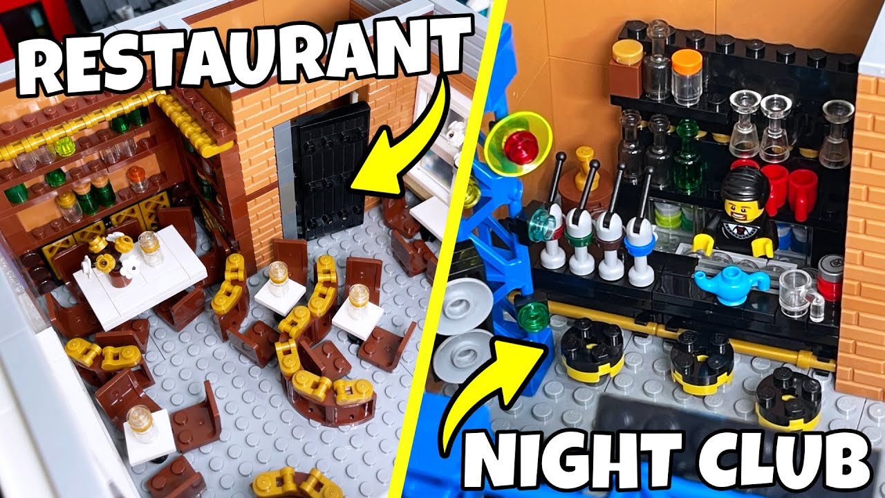 Building a LEGO Night Club & Upscale Restaurant | Custom LEGO Modular Building Part 2