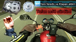 Tufan m50 sürdüm, klapanları və mufta feredonu dəyişdirdim, #tarlanabasov #motovlog10 #kuryer