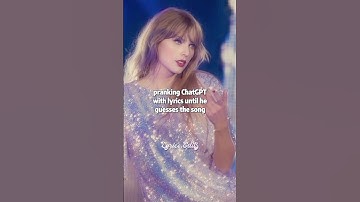 pranking ChatGPT with lyrics until he guesses the song #taylorswift #shorts