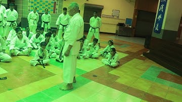 Kumite: 2 ways to step back in angle or to the side: Mumbai seminar