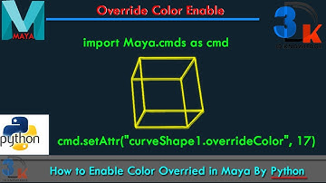 Enable Color Override In Maya By Python | Enable Color Override Maya | How To Color Curve Ctrl Maya